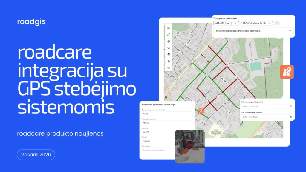 roadcare ir GPS stebėjimo sistemos integracija